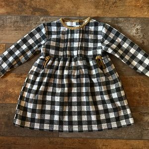 Zara Toddler Black Gingham Dress